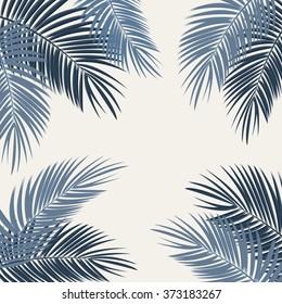 Palm Leaf Vector Background Illustration. EPS10 