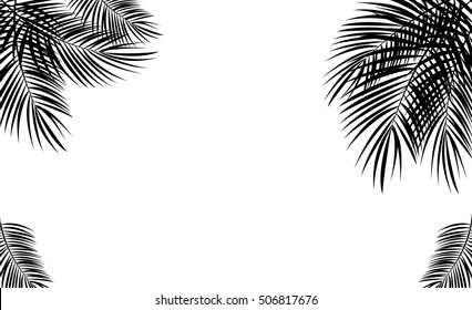 Palm Leaf Vector Background Illustration EPS10