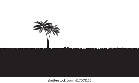 Palm Leaf Vector Background Illustration EPS10