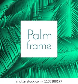 Palm Leaf Vector Illustration EPS10. Tropical Leaves. Realistic Coconut Foliage Set. Floral Elements. Collection of Jungle Plants. Summer Palm Leaf for Pattern, Print, Fabric or Your Trendy Design.