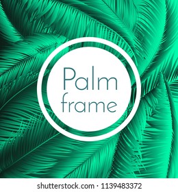 Palm Leaf Vector Illustration EPS10. Tropical Leaves. Realistic Coconut Foliage Set. Floral Elements. Collection of Jungle Plants. Summer Palm Leaf for Pattern, Print, Fabric or Your Trendy Design.