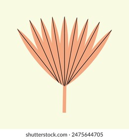 Palm leaf vector illustration. Tropics, flowers