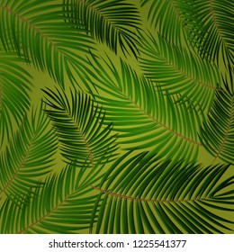 Palm Leaf Vector. Seamless pattern. Background Illustration EPS10