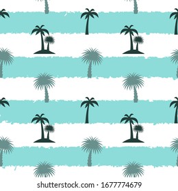 Palm Leaf Vector Seamless Pattern Background Illustration EPS10
