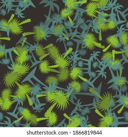 Palm Leaf Vector Seamless Pattern Background Illustration EPS10
