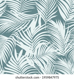 Palm leaf vector seamless pattern