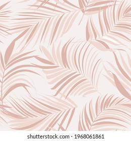 Palm leaf vector seamless pattern