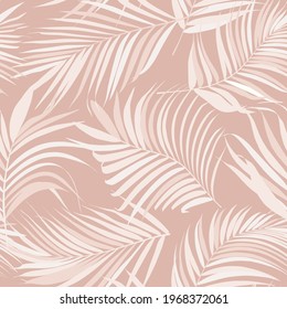 Palm leaf vector seamless pattern