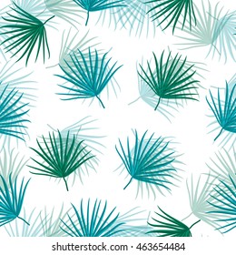 Palm Leaf Vector Seamless Pattern Background Illustration EPS10