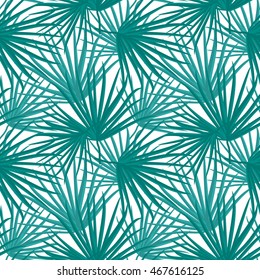 Palm Leaf Vector Seamless Pattern Background Illustration EPS10