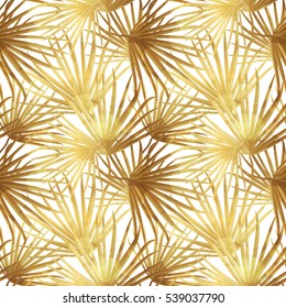 Palm Leaf Vector Seamless Pattern Background Illustration EPS10