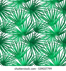 Palm Leaf Vector Seamless Pattern Background Illustration EPS10