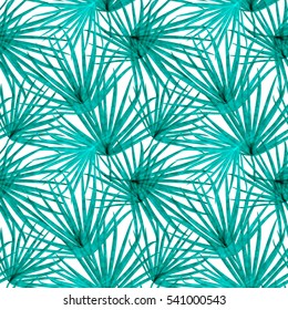 Palm Leaf Vector Seamless Pattern Background Illustration EPS10