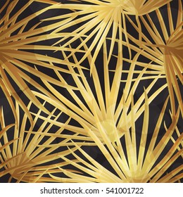 Palm Leaf Vector Seamless Pattern Background Illustration EPS10