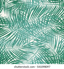 Palm Leaf Vector Seamless Pattern Background Illustration EPS10