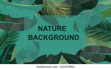 Palm leafs pattern, vector illustration