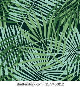 Palm leafs. Seamless pattern.
