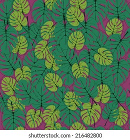 Palm leaves .