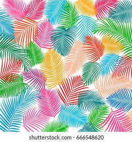 Palm leaves background