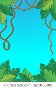 palm leaves, background with palm leaves, jungle