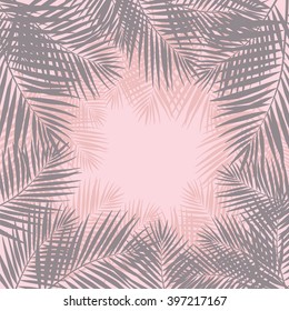 Palm leaves background. Vector Illustration. EPS 10