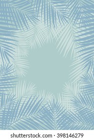 Palm leaves background. Vector Illustration. EPS 10