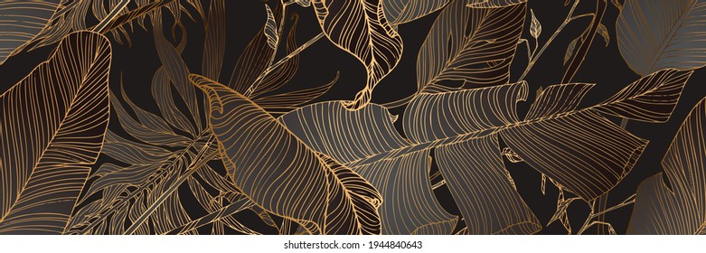 Palm leaves, boho gold, black, white marble template, artistic covers design, colorful texture, modern backgrounds. Minim pattern, graphic brochure. Luxury illustration