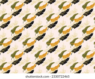 Palm leaves branches exotic Hawaii pattern. Tropical banana tree seamless floral design. Bright background with jungle plants. Vector exotic pattern. Hawaiian picture for textile and fabric. Aloha.