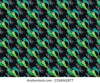 Palm leaves branches exotic Hawaii pattern. Tropical banana tree seamless floral design. Bright background with jungle plants. Vector exotic pattern. Hawaiian picture for textile and fabric. Aloha.
