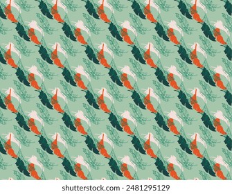 Palm leaves branches exotic Hawaii pattern. Tropical banana tree seamless floral design. Bright background with jungle plants. Vector exotic pattern. Hawaiian picture for textile and fabric. Aloha.