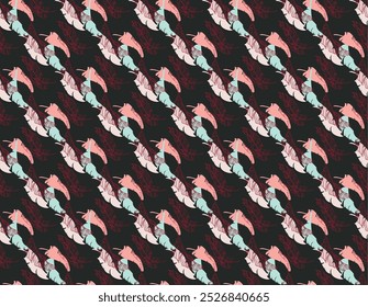 Palmeira deixa ramos padrão havaiano exótico. Bananeira tropical design floral sem costura. Fundo brilhante com plantas da selva. Padrão exótico do vetor. Imagem havaiana para tecido e tecido. Aloha.
