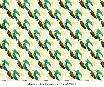 Palm leaves branches exotic Hawaii pattern. Tropical banana tree seamless floral design. Bright background with jungle plants. Vector exotic pattern. Hawaiian picture for textile and fabric. Aloha.