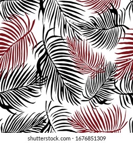 palm leaves design seamless pattern
