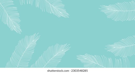 Palm Leaves Hot Summer Summer Background
