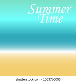 Palm leaves on beach. Vector illustration.
