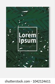 Palm leaves on gradient background. Tropical abstract palm leaves pattern. Branches and leaves of tropical plants. Vector illustration.