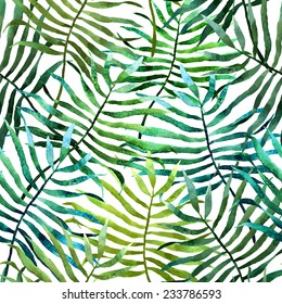 Palm Leaves Pattern Stock Vector (Royalty Free) 233786593