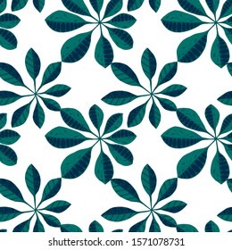 Palm Leaves. Pattern Seamless with Indonesian