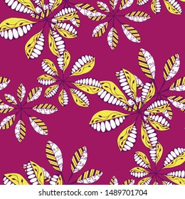 Palm Leaves. Pattern Seamless with Philippine