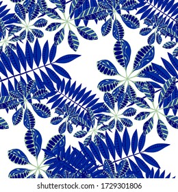 Palm Leaves. Pattern Seamless with Philippine