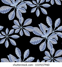 Palm Leaves. Pattern Seamless with Turkish