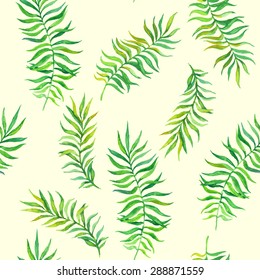 palm leaves. seamless pattern
