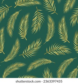 palm leaves seamless pattern. Pattern background