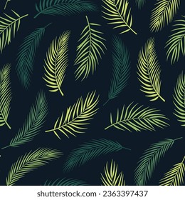 palm leaves seamless pattern. Pattern background