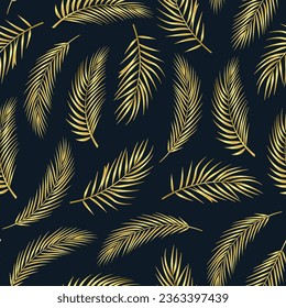 palm leaves seamless pattern. Pattern background