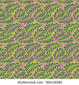 palm leaves seamless pattern colorful