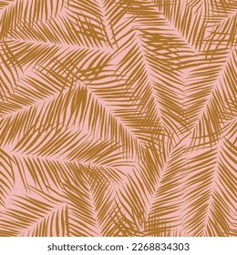 Palm leaves seamless pattern design. Tropical leaves branch  summer pattern design. Tropical floral pattern background. Trendy Brazilian illustration. 