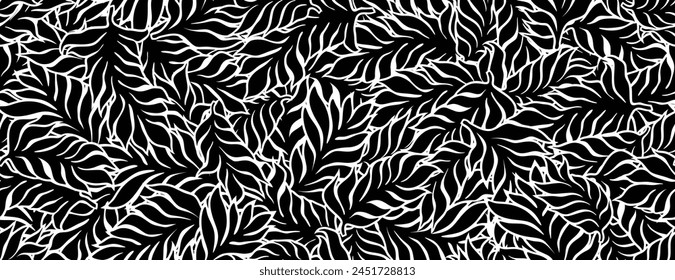 Palm leaves seamless pattern. Jungle geometric seamless pattern. exotic plant.