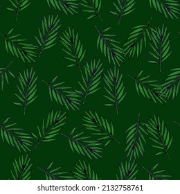 El patrón de las hojas de la palma es transparente. Rama tropical con estilo de grabado. Textura dibujada a mano para tela, papel pintado, textil, papel impreso, papel envolvente. Ilustración vectorial.