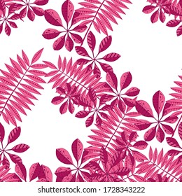Palmblätter. Nahtlose Textur mit Philippinen
